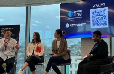 Cameron Swan speaking at Dentsu ONE panel event