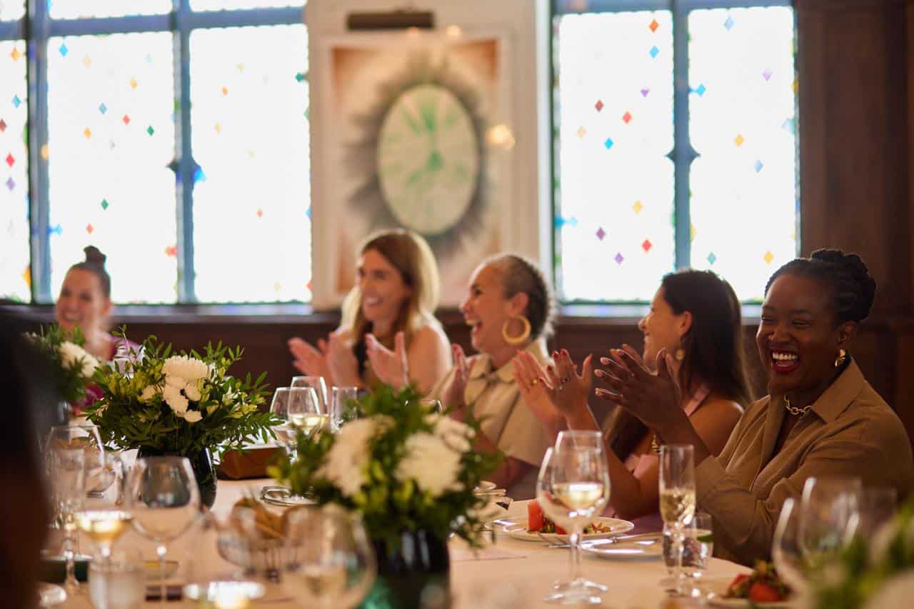 Guests connecting at the Women Who Lead lunch