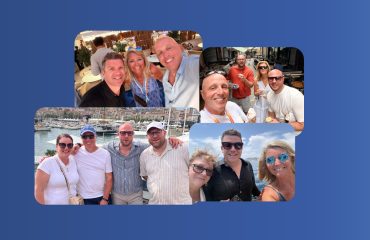 Group of professionals enjoying Cannes Lions 2026 event outdoors.